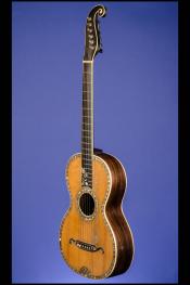 1850 Markneukirchen 'Stauffer-Style' Parlor Guitar -  12 fret to body with 'Rose